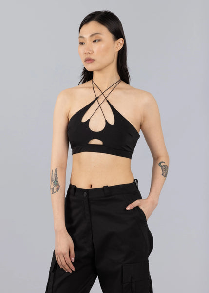 Black Cut-out Bralette