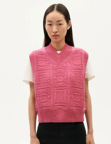 Pink Links Mica Knitted Vest