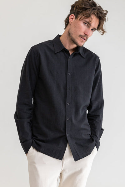 Classic Linen LS Shirt (black)