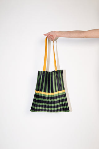 Ravello Green Pleated Tote Bag