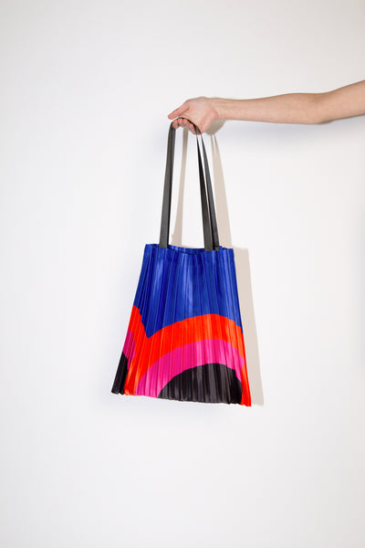 Rainbow Pleated Tote Bag