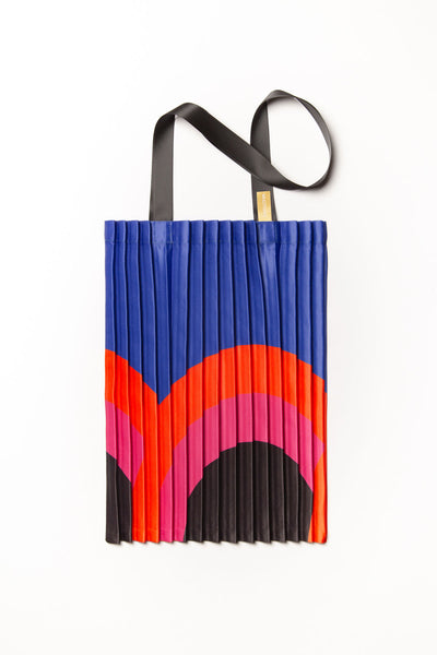 Rainbow Pleated Tote Bag